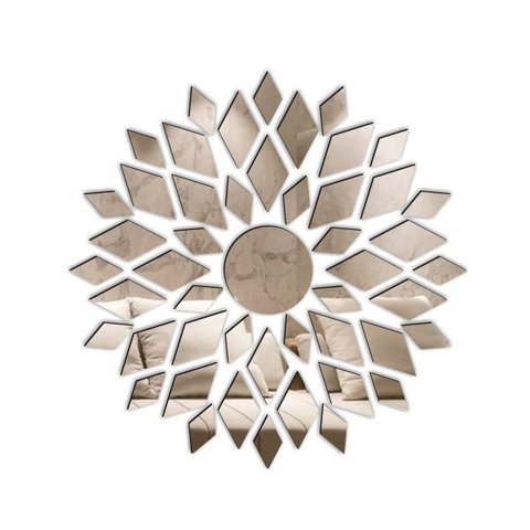 Espelho Decorativo Acrílico Enfeite Mandala 75x75 cm 38194