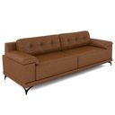 Ver imagem 6 de Sofá Living 4 lugares 272cm Agostino Pés Design em Ferro Couro Caramelo Manchado G52 - Gran Belo