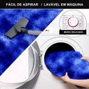 Ver imagem 2 de Tapete Sala Felpudo Peludo Mesclado Azul Redondo 60 cm