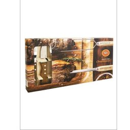 Faqueiro Churrasco Com 12 Peças - Faca Jumbo Cabo De Madeira - 2