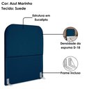 Ver imagem 4 de Cabeceira Solteiro 90 Cm com Frame Alana Suede Azul Marinho Artte
