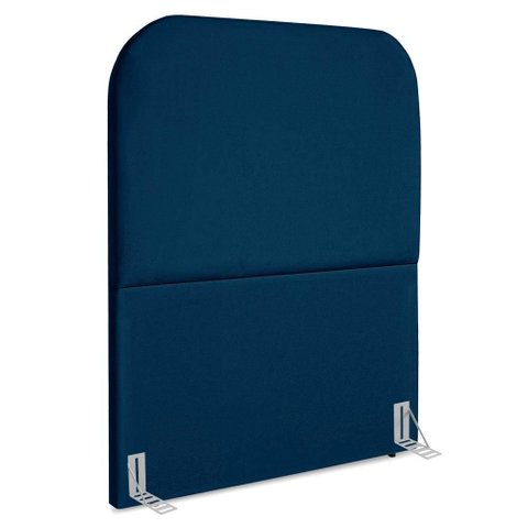 Cabeceira Solteiro 90 Cm com Frame Alana Suede Azul Marinho Artte