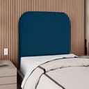 Ver imagem 2 de Cabeceira Solteiro 90 Cm com Frame Alana Suede Azul Marinho Artte