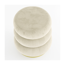 Ver imagem 5 de Puff Banqueta Decorativo Luxo Versatil Cookie Zahav Estofado:bege