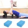Bloco Pilates Yoga Eva Fitness Kit 8 Azul Impermeavel Exercicio Ginastica - 2