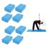 Bloco Pilates Yoga Eva Fitness Kit 8 Azul Impermeavel Exercicio Ginastica - 1