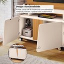Ver imagem 6 de Estante Home para TV até 70 Polegadas 187,5x200cm 3 Portas LED e Rodízios Demeter Espresso Móveis
