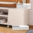 Ver imagem 5 de Estante Home para TV até 70 Polegadas 187,5x200cm 3 Portas LED e Rodízios Demeter Espresso Móveis