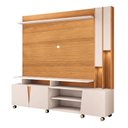 Ver imagem 2 de Estante Home para TV até 70 Polegadas 187,5x200cm 3 Portas LED e Rodízios Demeter Espresso Móveis