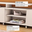 Ver imagem 7 de Estante Home para TV até 70 Polegadas 187,5x200cm 3 Portas LED e Rodízios Demeter Espresso Móveis