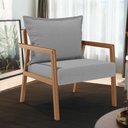 Ver imagem 7 de Poltrona Decorativa para Sala de Estar e Living Alícia B04 Bouclê Cinza