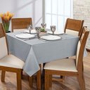 Ver imagem 3 de Toalha de Mesa Lisa Térmica em PVC e Polietileno 140cm x 140cm 01 Peça Cinza Clara Luz
