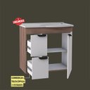 Ver imagem 5 de Gabinete Para Banheiro Com Pia Margarida Cozimax Tamarindo/Nude