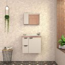 Ver imagem 2 de Gabinete Para Banheiro Com Pia Margarida Cozimax Tamarindo/Nude