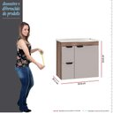 Ver imagem 4 de Gabinete Para Banheiro Com Pia Margarida Cozimax Tamarindo/Nude
