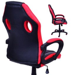 Cadeira Gamer E-Sports Design Conforto Vermelho Jogos Braços Rodas - 4
