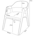 Ver imagem 5 de Kit 06 Cadeiras de Jantar e Estar Living Estofada Nadja L02 Linho Chumbo - Lyam Decor
