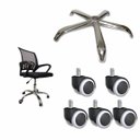 Ver imagem 1 de Conjunto Rodinha e Base Estrela de Cadeira Escritorio Home Office Confortavel Trabalho Estudo Casa L