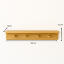 Ver imagem 2 de Kit Cabideiro +2 Prateleiras Infantil 50cm Pinus Montessori