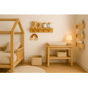 Ver imagem 6 de Kit Cabideiro +2 Prateleiras Infantil 50cm Pinus Montessori