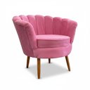 Ver imagem 3 de Poltrona Pétala Decorativa em Veludo Premium Rosa Élpis Móveis
