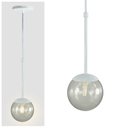 Ver imagem 3 de Pendente Globo Esfera de Vidro 12cm - Branco - Vidro Fumê