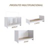 Berço Americano 3 em 1 Aconchego com Colchão 60cm X 130cm Branco Dean Completa Móveis - 3
