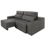 Sofá 3 Lugares Retrátil e Reclinável Top Lubeck 210cm Cinza - 1