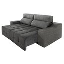 Ver imagem 3 de Sofá 3 Lugares Retrátil e Reclinável Top Lubeck 210cm Cinza