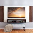 Ver imagem 2 de Painel para TV Até 55 Polegadas Orlando 2 Nichos Castanho/Off White - Panorama Móveis