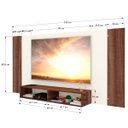 Ver imagem 4 de Painel para TV Até 55 Polegadas Orlando 2 Nichos Castanho/Off White - Panorama Móveis