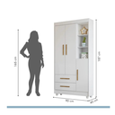 Ver imagem 5 de Quarto Bebê Branco com Berço ,guarda Roupa, Cômoda e Colchão