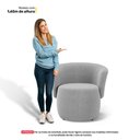 Ver imagem 5 de Kit 2 Poltronas e 1 Namoradeira Aisha Orgânica Bouclê Cinza Claro - Desk Design