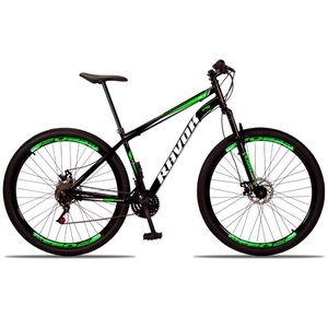 Bicicleta Aro 29 Suspensão Shimano Bike 21 Marchas Aço:verde