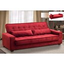 Ver imagem 5 de Sofá Cama 3 Lugares Speciale Montana Suede Pena Vinho Drossi