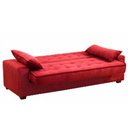 Ver imagem 7 de Sofá Cama 3 Lugares Speciale Montana Suede Pena Vinho Drossi