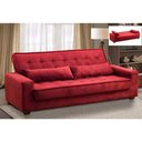 Ver imagem 6 de Sofá Cama 3 Lugares Speciale Montana Suede Pena Vinho Drossi
