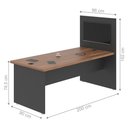 Ver imagem 2 de Mesa com Painel Bot Noce Preto