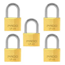 Cadeado Pado 20 Mm Mesma Chave Segredo Com 5 Unidades CADEADO LT-20MM SEGREDOS IGUAIS S1 - 1