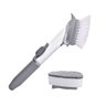 Escova de Limpeza 2 em 1 Dispenser Detergente Esponja Limpa Cozinha Louça kit com 9 - 1