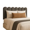 Ver imagem 4 de Cabeceira Casal Design Nuvem 45cm 7 Placas em Suede Macio:chumbo