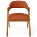Ver imagem 3 de Kit 4 Cadeiras de Jantar e Estar Living Estofada Nadja L02 Linho Terracota - Lyam Decor