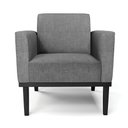 Ver imagem 6 de Kit 2 Poltronas Decorativas Isabella Pés Fixo em Madeira Preto Linho Cinza Mesclado G19 - Gran Belo