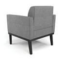 Ver mais imagens de Kit 2 Poltronas Decorativas Isabella Pés Fixo em Madeira Preto Linho Cinza Mesclado G19 - Gran Belo