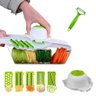 Cortador Multifuncional Fatiador de Frutas, Legumes e Verduras Mandoline 6 em 1 com Dispenser - 2