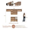 Ver imagem 4 de Cozinha Modulada 6 Peças com Tampo 120cm 8 Portas 2 Gavetas com Nicho Decorativo Isabelle Bege/Freijó/Arenas