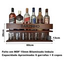 Ver imagem 4 de Bar de Parede Barzinho Decorativo Adega na Cor Imbuia - Co2beer