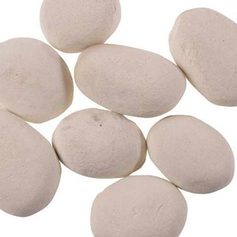 Conjunto com 24 Pedras em Cerâmica Branca