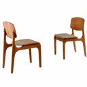 Ver imagem 1 de Conjunto com 2 Cadeiras Malta Gold em Madeira Maciça para Sala de Jantar Moderna Mobília