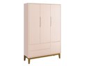 Ver imagem 1 de Guarda-Roupa para Quarto Infantil Retrô 3 Portas Classic New:Rosa/Madeira
